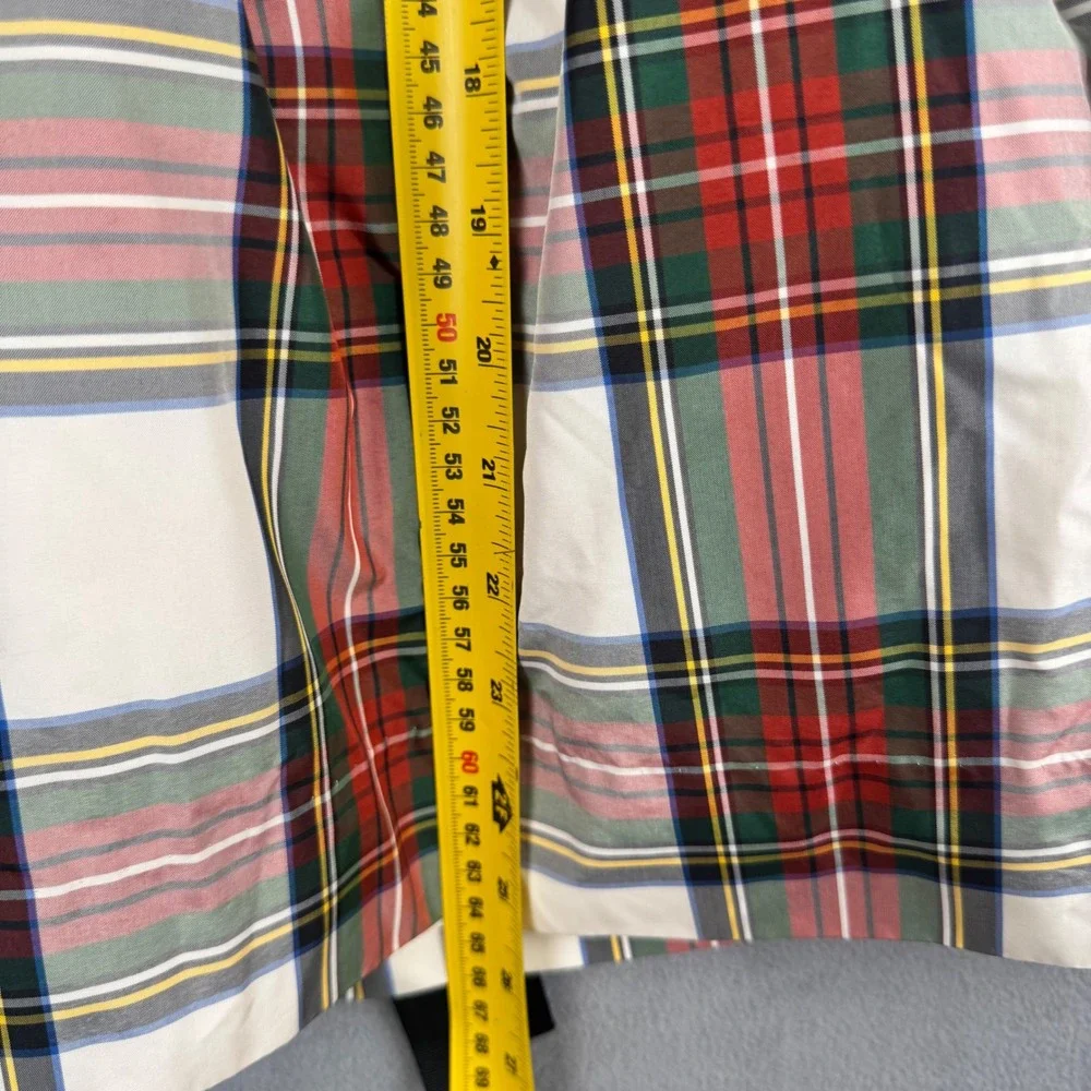 Polo Ralph‎ Lauren Girls Plaid Taffeta Holiday Dress Red Green Size 6 Sash Logo